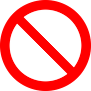 A "No" symbol.